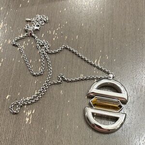 Silver statement necklace